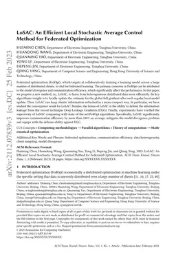 LoSAC: An Efficient Local Stochastic Average Control Method for
  Federated Optimization