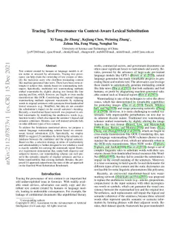Tracing Text Provenance via Context-Aware Lexical Substitution