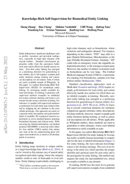 Knowledge-Rich Self-Supervision for Biomedical Entity Linking