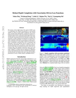 Robust Depth Completion with Uncertainty-Driven Loss Functions
