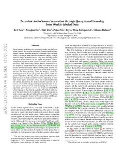 Zero-shot Audio Source Separation through Query-based Learning from
  Weakly-labeled Data