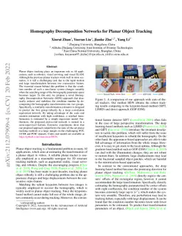 Homography Decomposition Networks for Planar Object Tracking