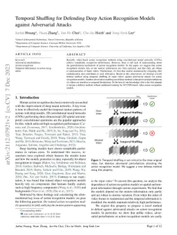 Temporal Shuffling for Defending Deep Action Recognition Models against
  Adversarial Attacks