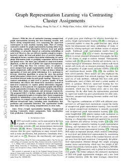 Graph Representation Learning via Contrasting Cluster Assignments
