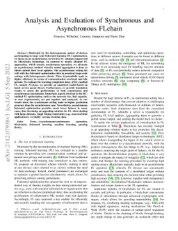 Analysis and Evaluation of Synchronous and Asynchronous FLchain