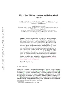 FEAR: Fast, Efficient, Accurate and Robust Visual Tracker