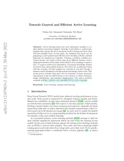 Towards General and Efficient Active Learning