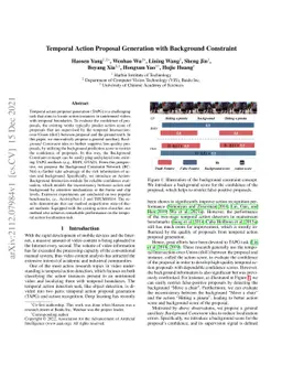 Temporal Action Proposal Generation with Background Constraint