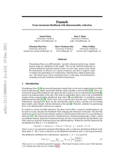 Funnels: Exact maximum likelihood with dimensionality reduction