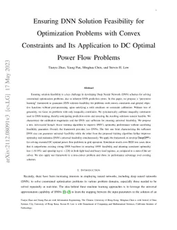 Ensuring DNN Solution Feasibility for Optimization Problems with Convex
  Constraints and Its Application to DC Optimal Power Flow Problems