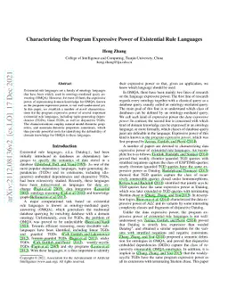 Characterizing the Program Expressive Power of Existential Rule
  Languages
