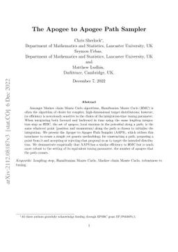 The Apogee to Apogee Path Sampler