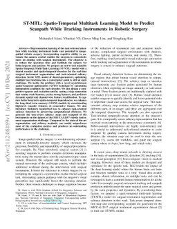 ST-MTL: Spatio-Temporal Multitask Learning Model to Predict Scanpath
  While Tracking Instruments in Robotic Surgery