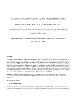 Generative Adversarial Networks for Labelled Vibration Data Generation