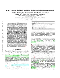 KGR^4: Retrieval, Retrospect, Refine and Rethink for Commonsense
  Generation