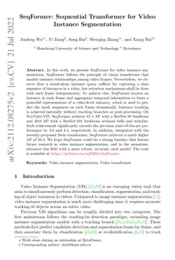 SeqFormer: Sequential Transformer for Video Instance Segmentation