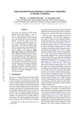 Improving Both Domain Robustness and Domain Adaptability in Machine
  Translation