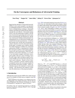 On the Convergence and Robustness of Adversarial Training