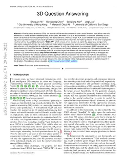 3D Question Answering