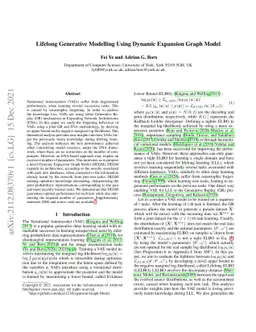 Lifelong Generative Modelling Using Dynamic Expansion Graph Model