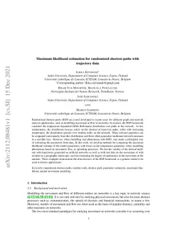 Maximum likelihood estimation for randomized shortest paths with
  trajectory data