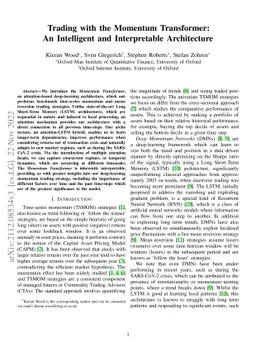 Trading with the Momentum Transformer: An Intelligent and Interpretable
  Architecture