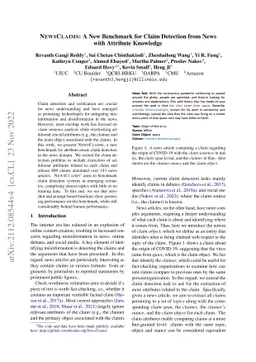 NewsClaims: A New Benchmark for Claim Detection from News with Attribute
  Knowledge