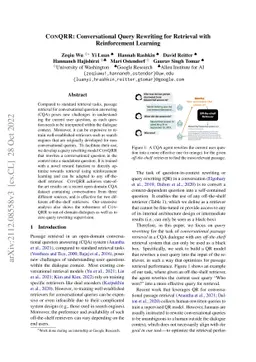 CONQRR: Conversational Query Rewriting for Retrieval with Reinforcement
  Learning