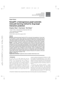 HampDTI: a heterogeneous graph automatic meta-path learning method for
  drug-target interaction prediction