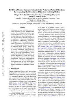 DuQM: A Chinese Dataset of Linguistically Perturbed Natural Questions
  for Evaluating the Robustness of Question Matching Models