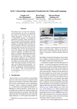 KAT: A Knowledge Augmented Transformer for Vision-and-Language