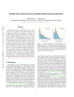 QAHOI: Query-Based Anchors for Human-Object Interaction Detection