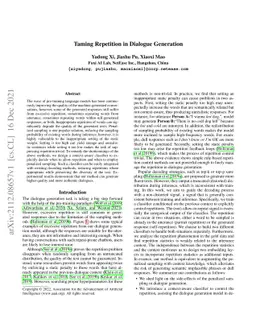 Taming Repetition in Dialogue Generation