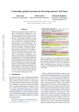 Evidentiality-guided Generation for Knowledge-Intensive NLP Tasks