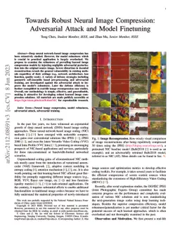 Towards Robust Neural Image Compression: Adversarial Attack and Model
  Finetuning