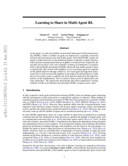 Learning to Share in Multi-Agent Reinforcement Learning
