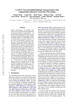 CONFIT: Toward Faithful Dialogue Summarization with
  Linguistically-Informed Contrastive Fine-tuning