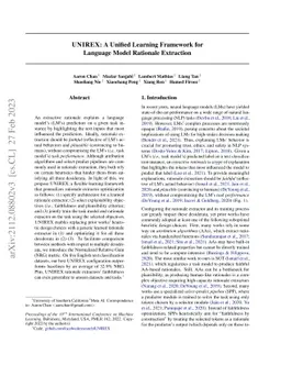 UNIREX: A Unified Learning Framework for Language Model Rationale
  Extraction
