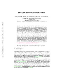 Deep Hash Distillation for Image Retrieval