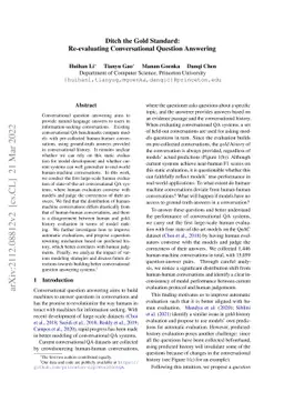 Ditch the Gold Standard: Re-evaluating Conversational Question Answering