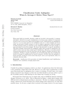 Classification Under Ambiguity: When Is Average-K Better Than Top-K?