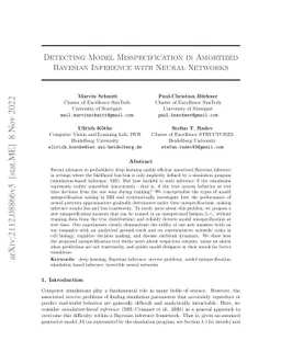 Detecting Model Misspecification in Amortized Bayesian Inference with
  Neural Networks