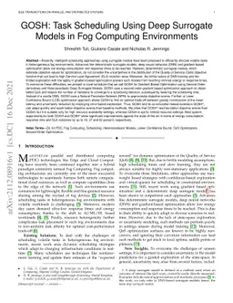 GOSH: Task Scheduling Using Deep Surrogate Models in Fog Computing
  Environments