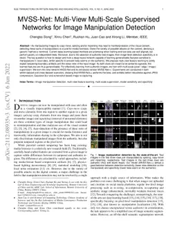 MVSS-Net: Multi-View Multi-Scale Supervised Networks for Image
  Manipulation Detection