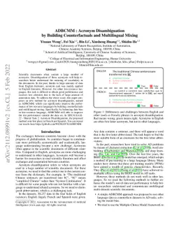 ADBCMM : Acronym Disambiguation by Building Counterfactuals and
  Multilingual Mixing