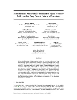 Simultaneous Multivariate Forecast of Space Weather Indices using Deep
  Neural Network Ensembles