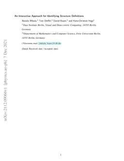 An Interactive Approach for Identifying Structure Definitions