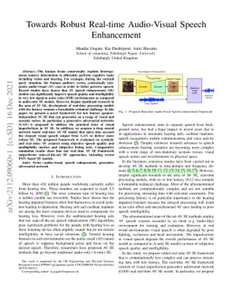 Towards Robust Real-time Audio-Visual Speech Enhancement