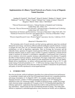 Implementation of a Binary Neural Network on a Passive Array of Magnetic
  Tunnel Junctions