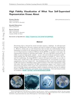 High Fidelity Visualization of What Your Self-Supervised Representation
  Knows About
